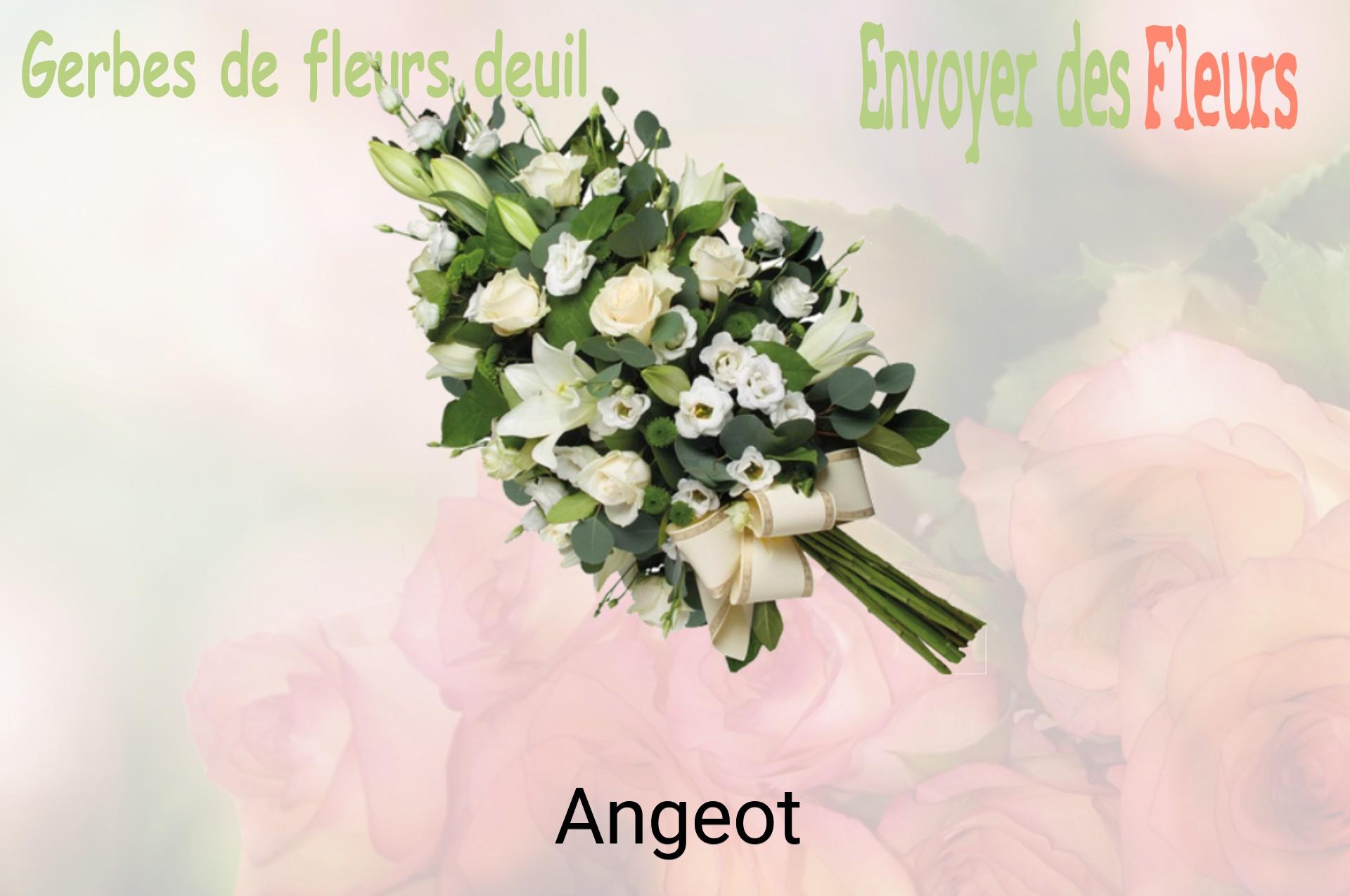 Gerbe de fleurs de deuil livrée à Angeot